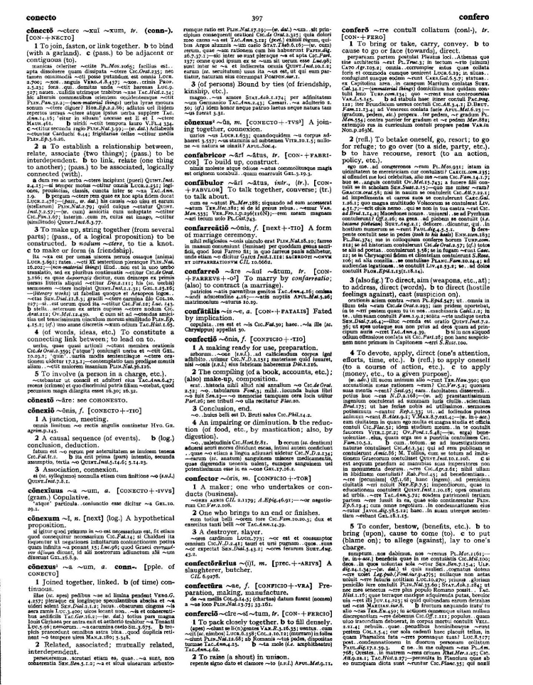 Page from the Oxford Latin Dictionary