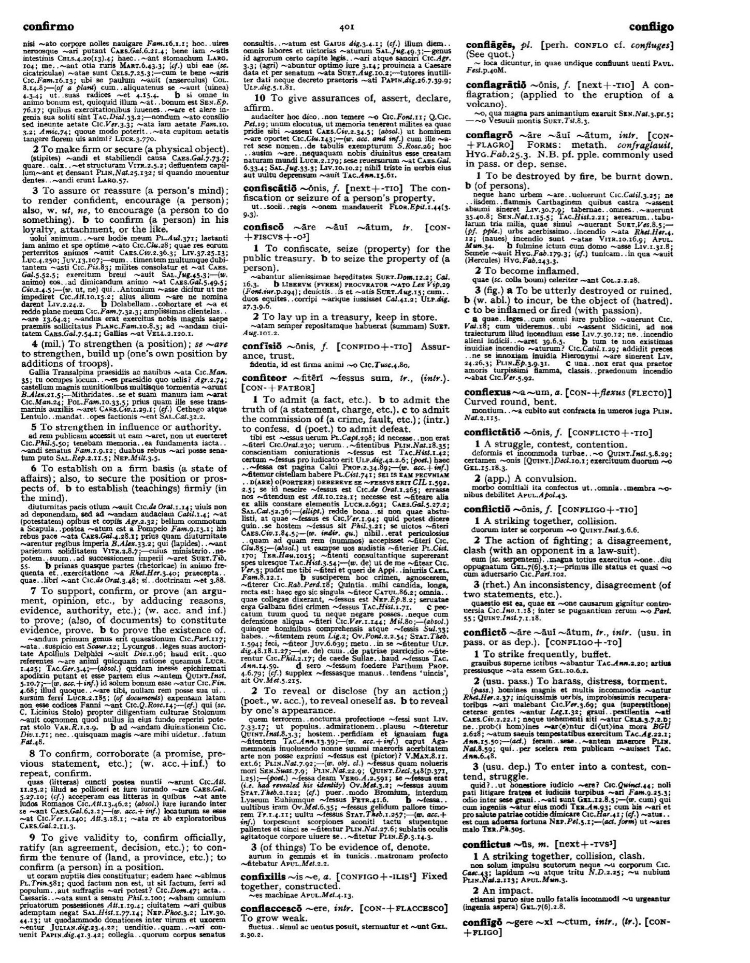 Page from the Oxford Latin Dictionary