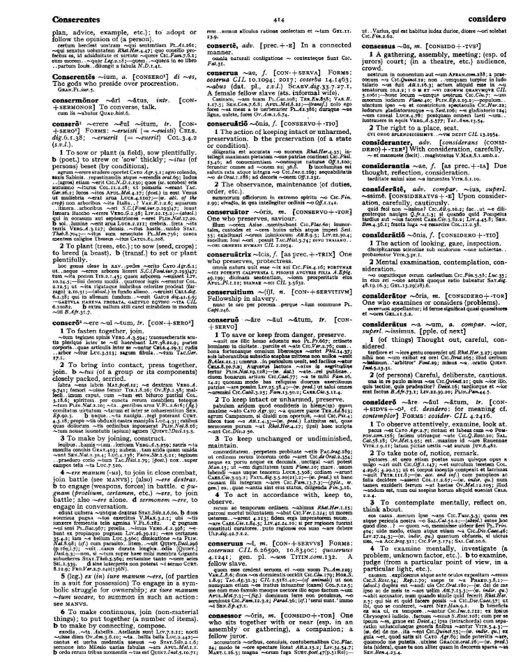 Page from the Oxford Latin Dictionary