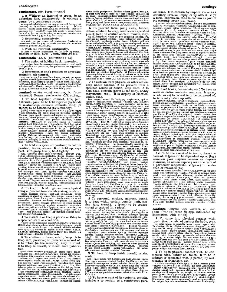 Page from the Oxford Latin Dictionary