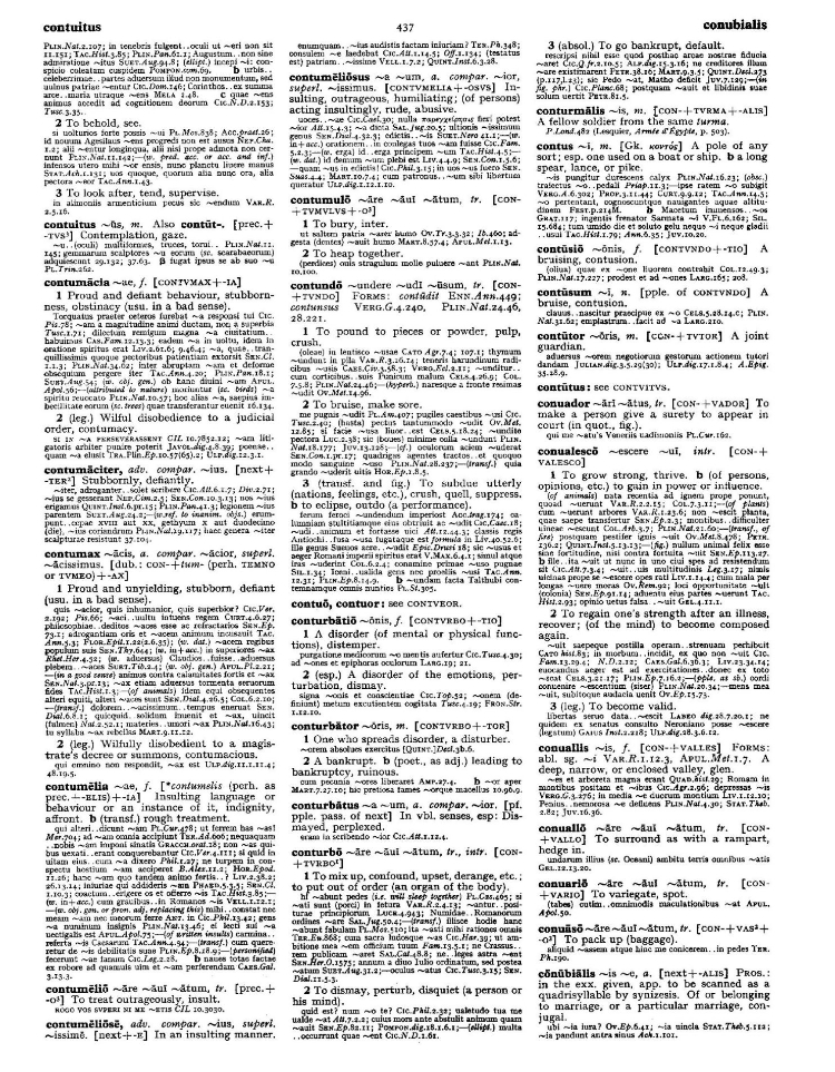 Page from the Oxford Latin Dictionary