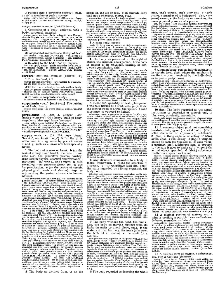 Page from the Oxford Latin Dictionary