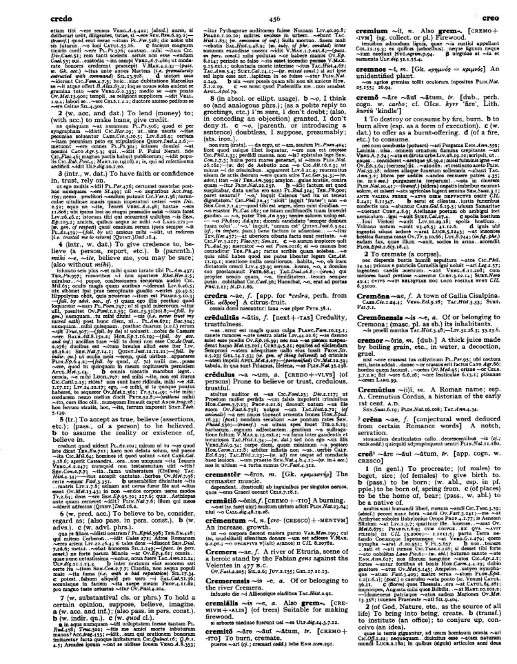 Page from the Oxford Latin Dictionary