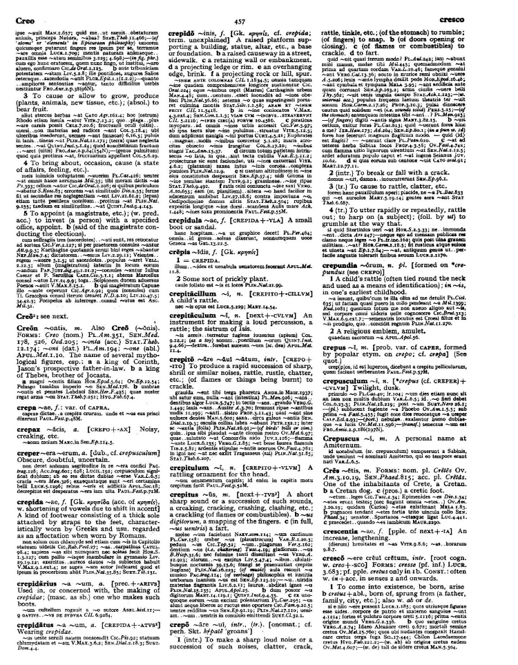 Page from the Oxford Latin Dictionary