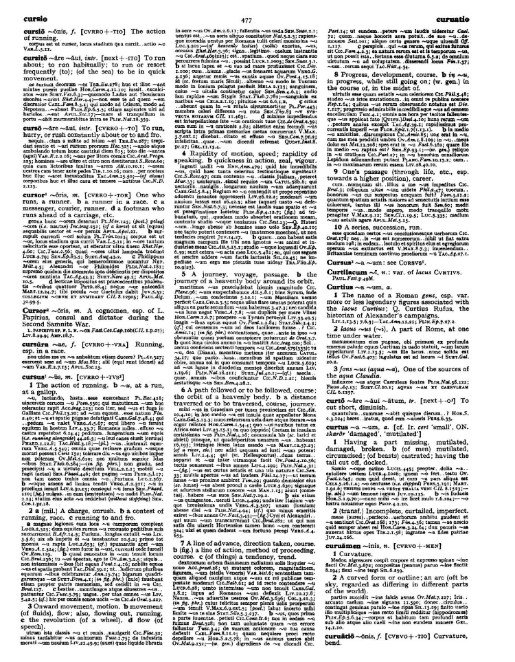 Page from the Oxford Latin Dictionary