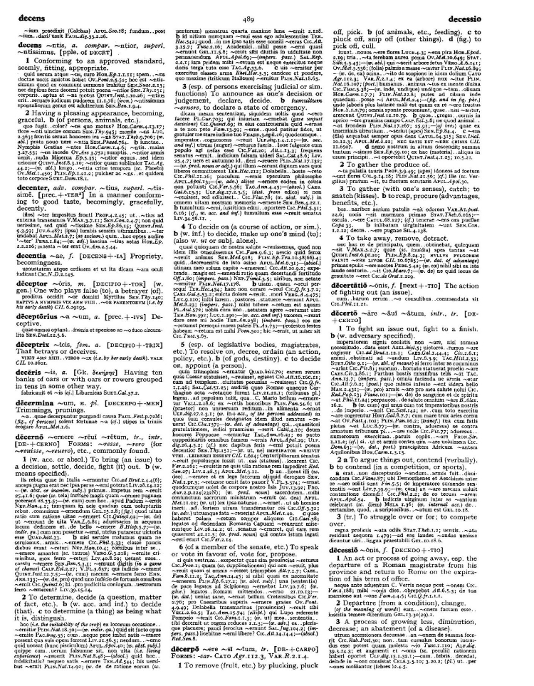 Page from the Oxford Latin Dictionary