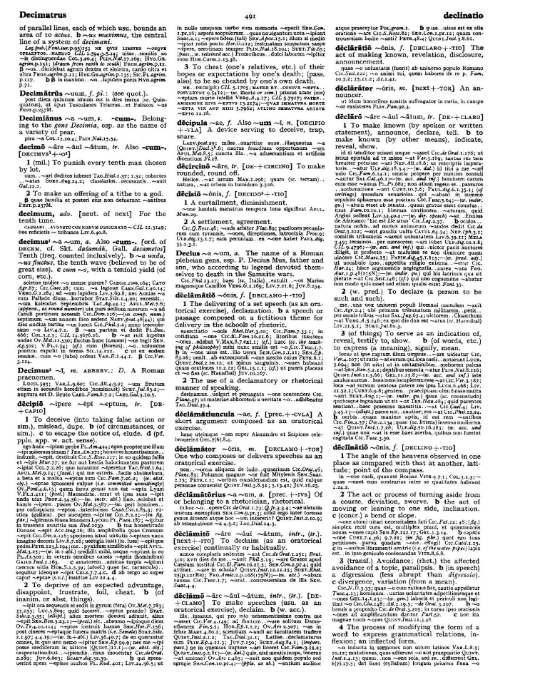 Page from the Oxford Latin Dictionary