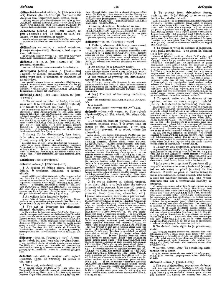 Page from the Oxford Latin Dictionary