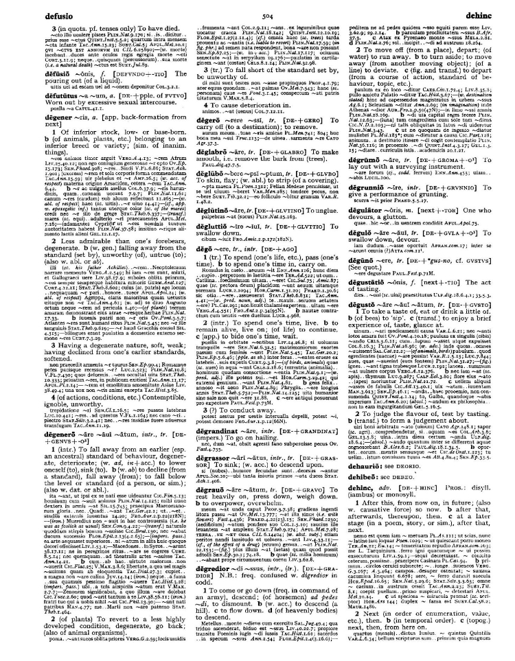 Page from the Oxford Latin Dictionary