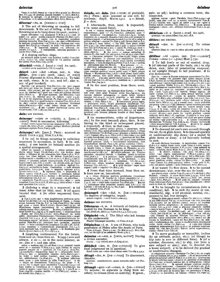 Page from the Oxford Latin Dictionary