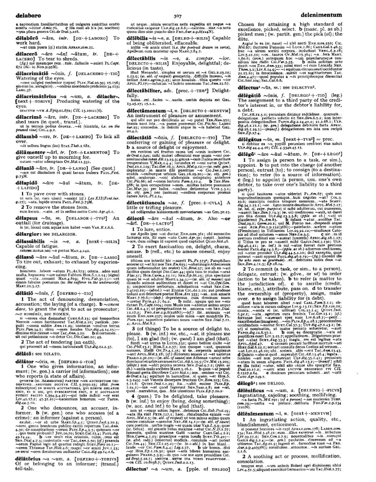 Page from the Oxford Latin Dictionary