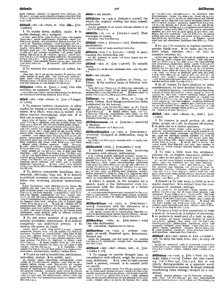 Page from the Oxford Latin Dictionary