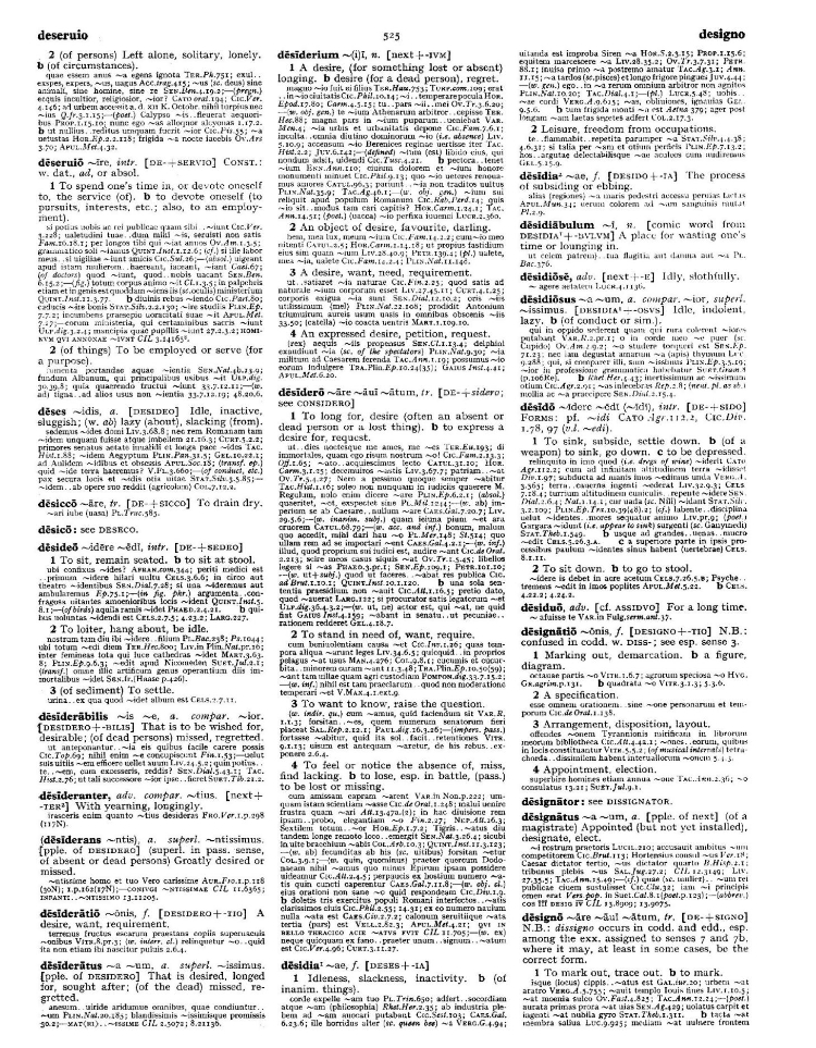 Page from the Oxford Latin Dictionary