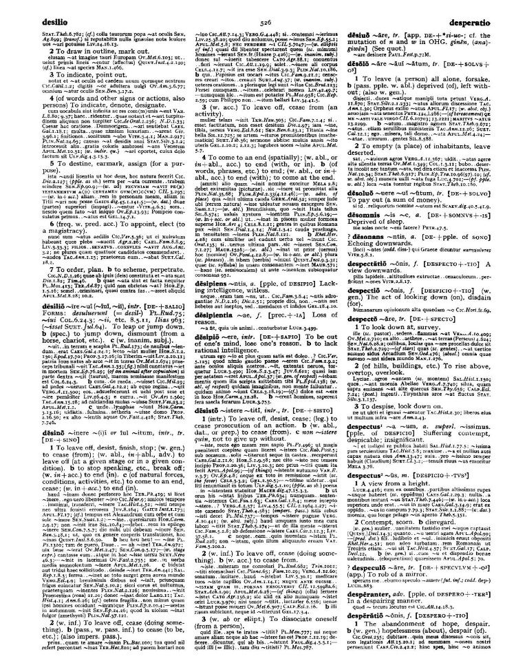 Page from the Oxford Latin Dictionary