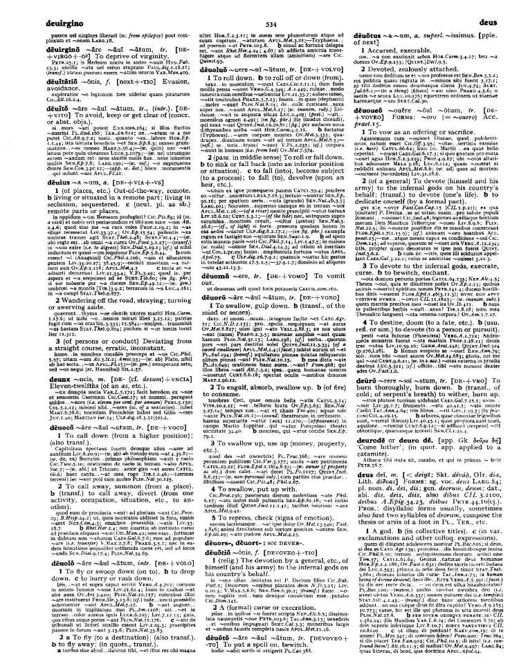 Page from the Oxford Latin Dictionary