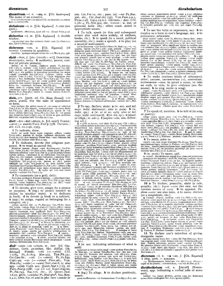 Page from the Oxford Latin Dictionary
