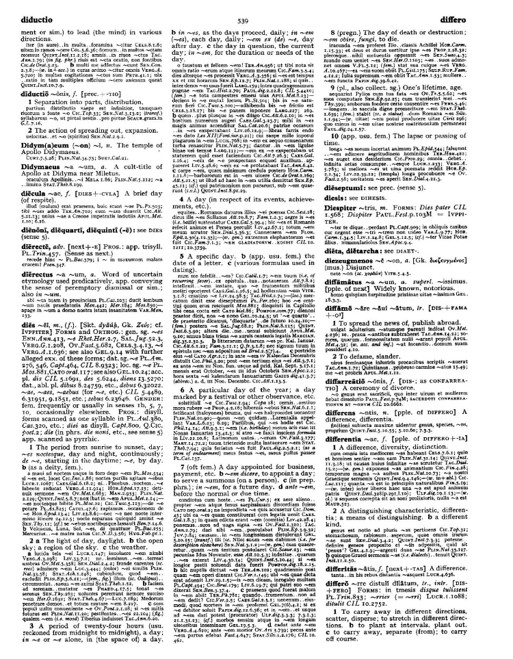 Page from the Oxford Latin Dictionary