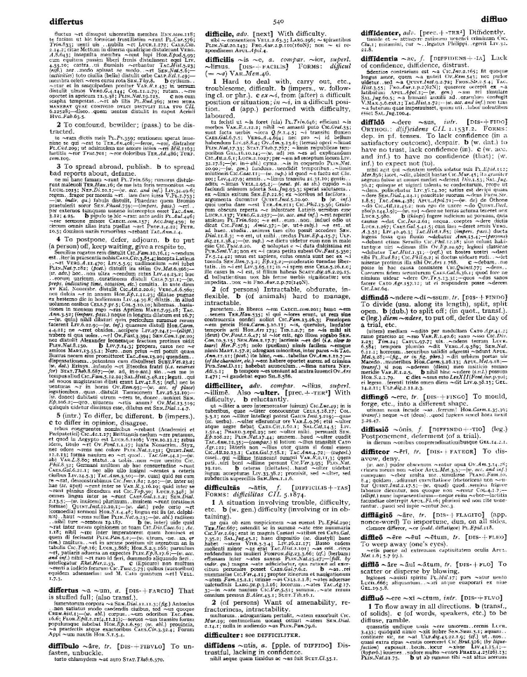 Page from the Oxford Latin Dictionary