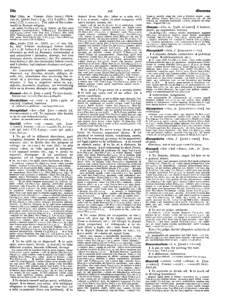 Page from the Oxford Latin Dictionary