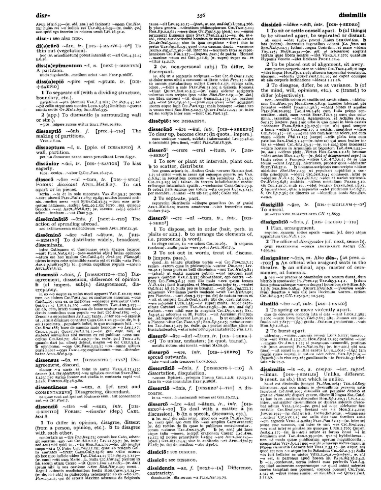Page from the Oxford Latin Dictionary