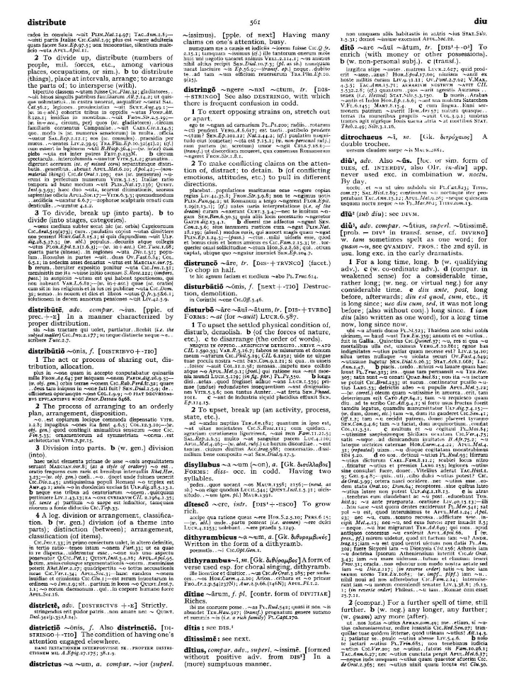 Page from the Oxford Latin Dictionary