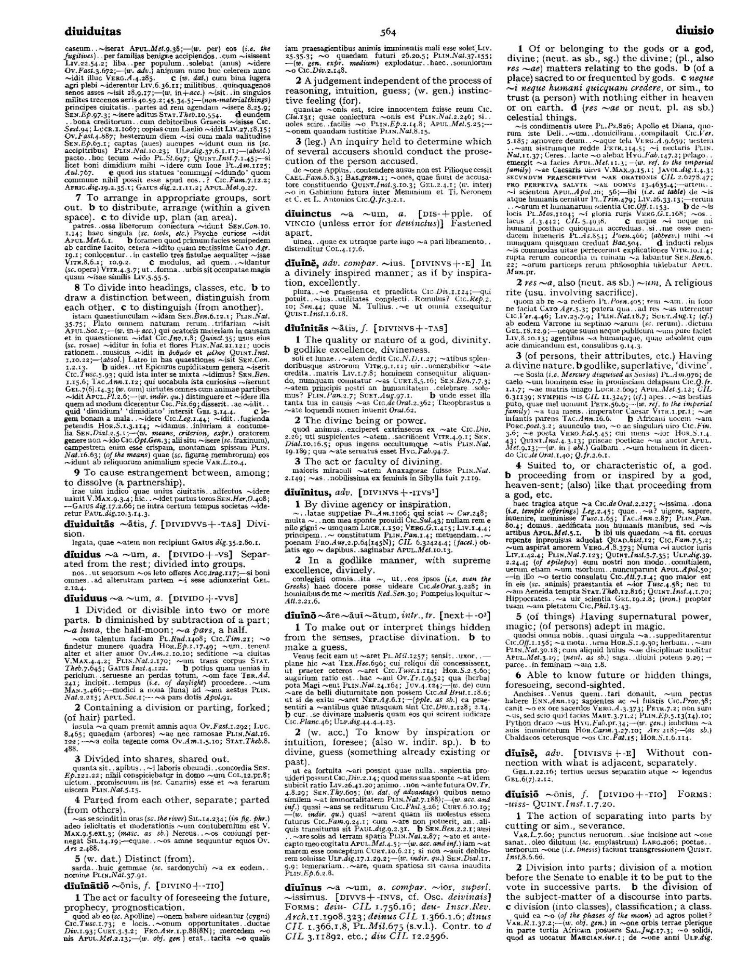 Page from the Oxford Latin Dictionary