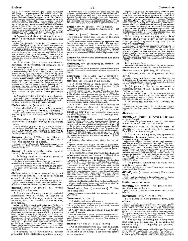 Page from the Oxford Latin Dictionary