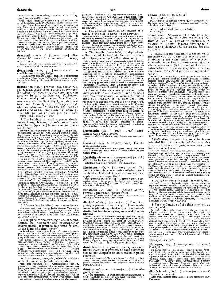 Page from the Oxford Latin Dictionary