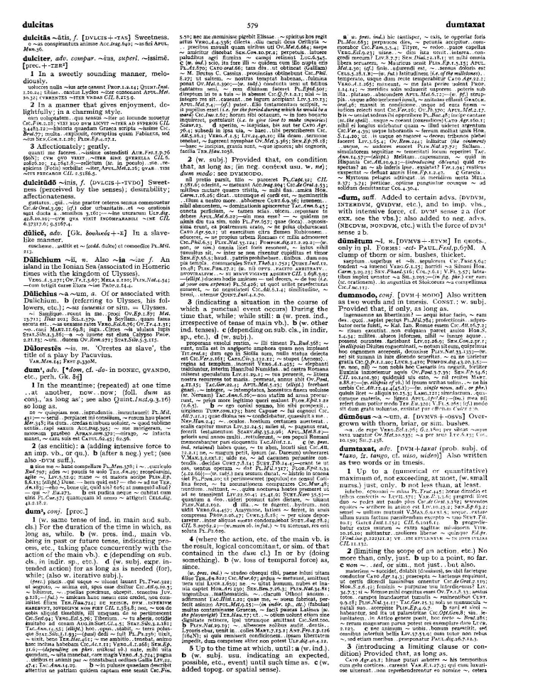 Page from the Oxford Latin Dictionary