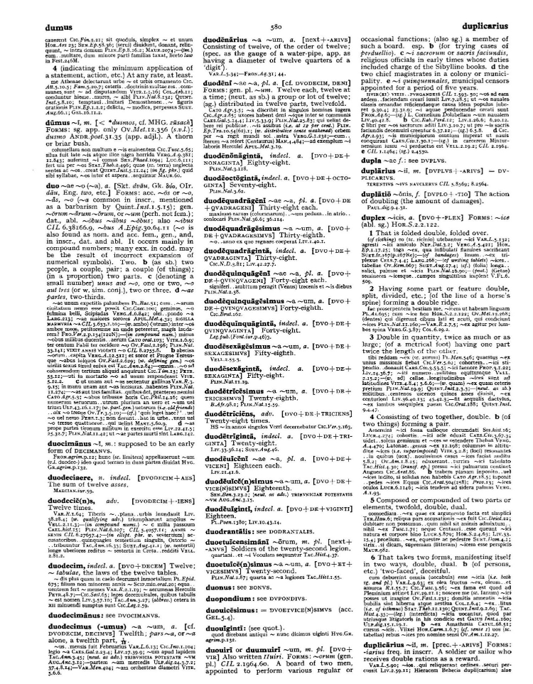 Page from the Oxford Latin Dictionary