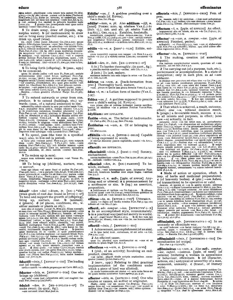 Page from the Oxford Latin Dictionary