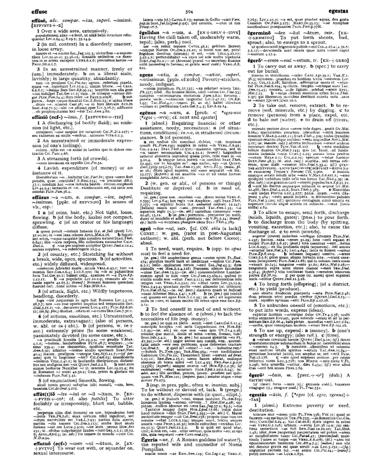 Page from the Oxford Latin Dictionary