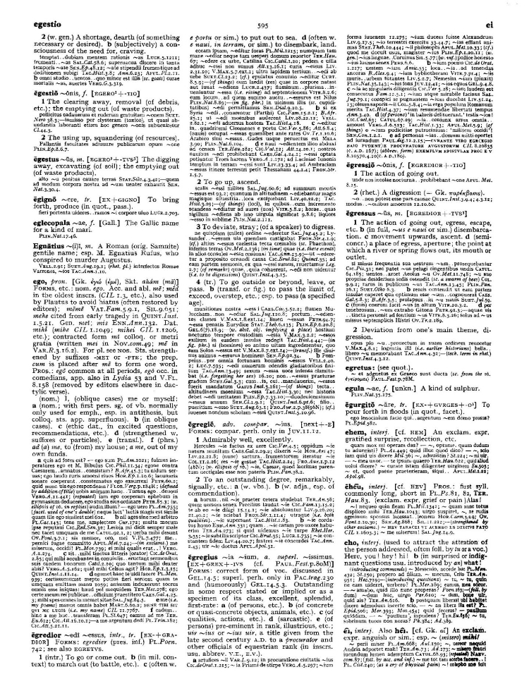 Page from the Oxford Latin Dictionary