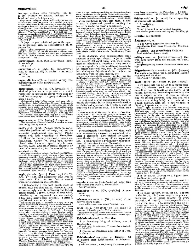 Page from the Oxford Latin Dictionary