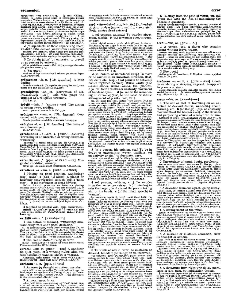 Page from the Oxford Latin Dictionary