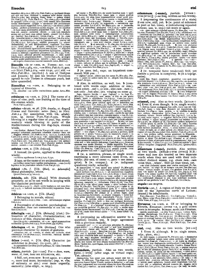 Page from the Oxford Latin Dictionary