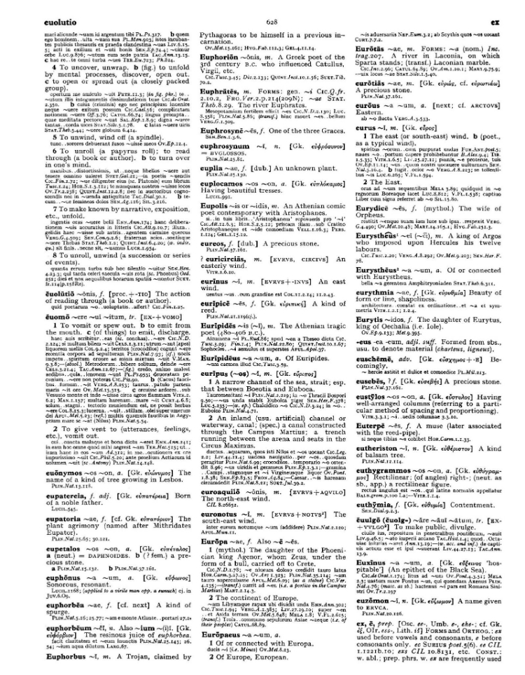 Page from the Oxford Latin Dictionary
