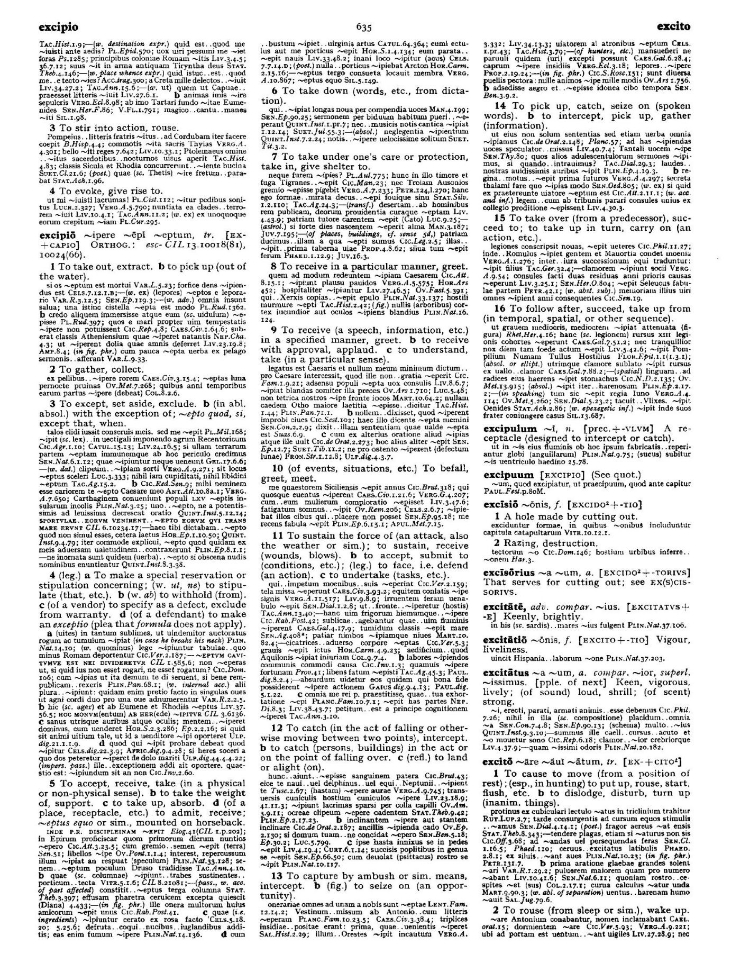 Page from the Oxford Latin Dictionary