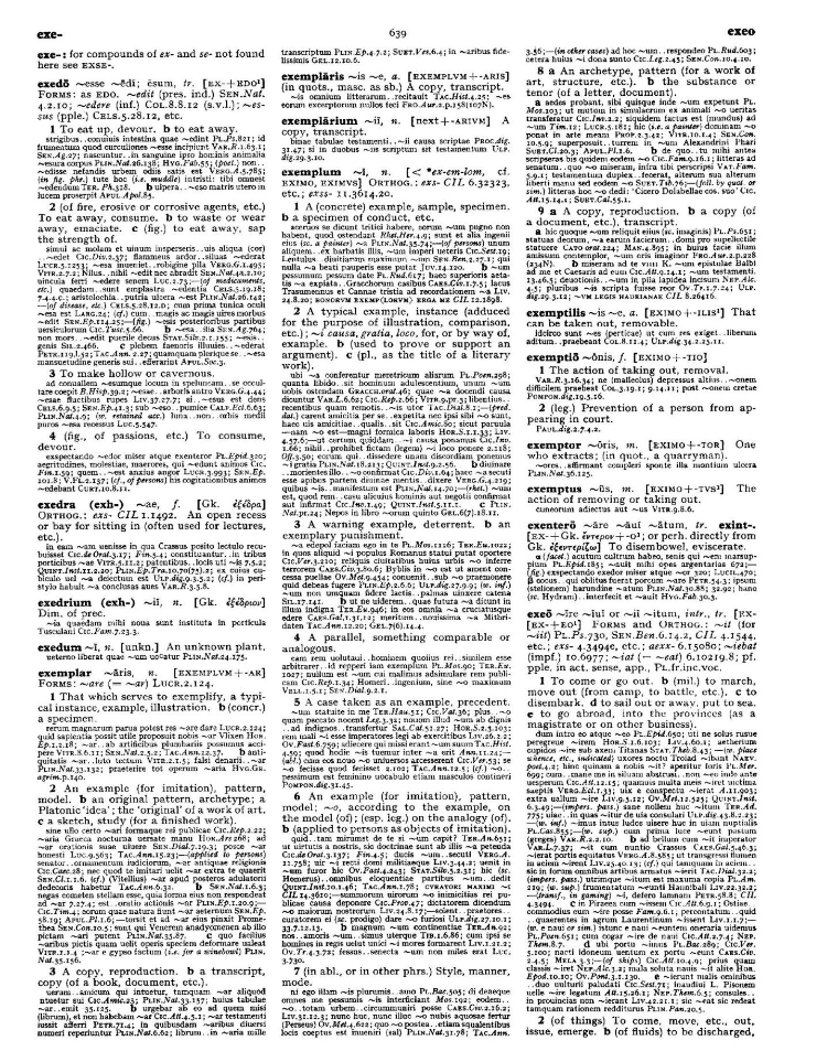 Page from the Oxford Latin Dictionary