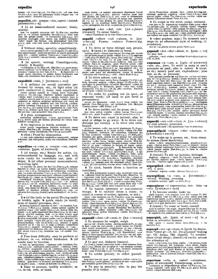 Page from the Oxford Latin Dictionary