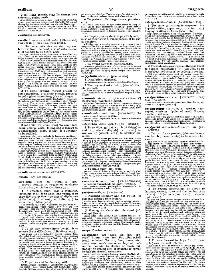 Page from the Oxford Latin Dictionary
