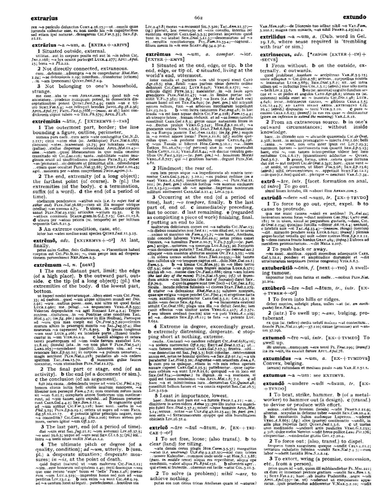 Page from the Oxford Latin Dictionary