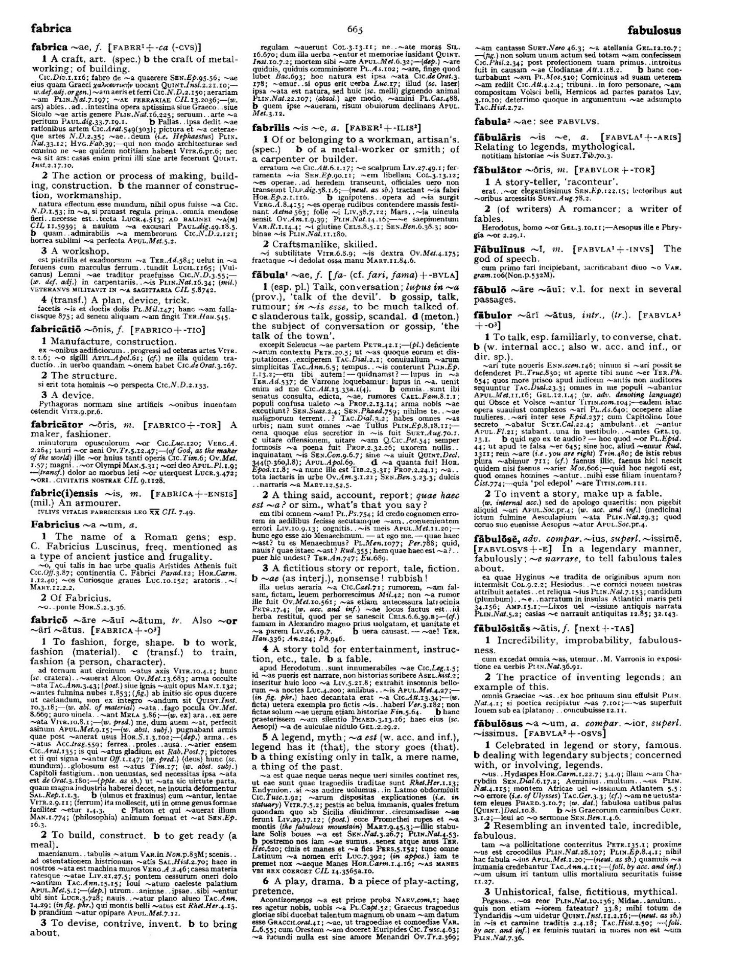 Page from the Oxford Latin Dictionary
