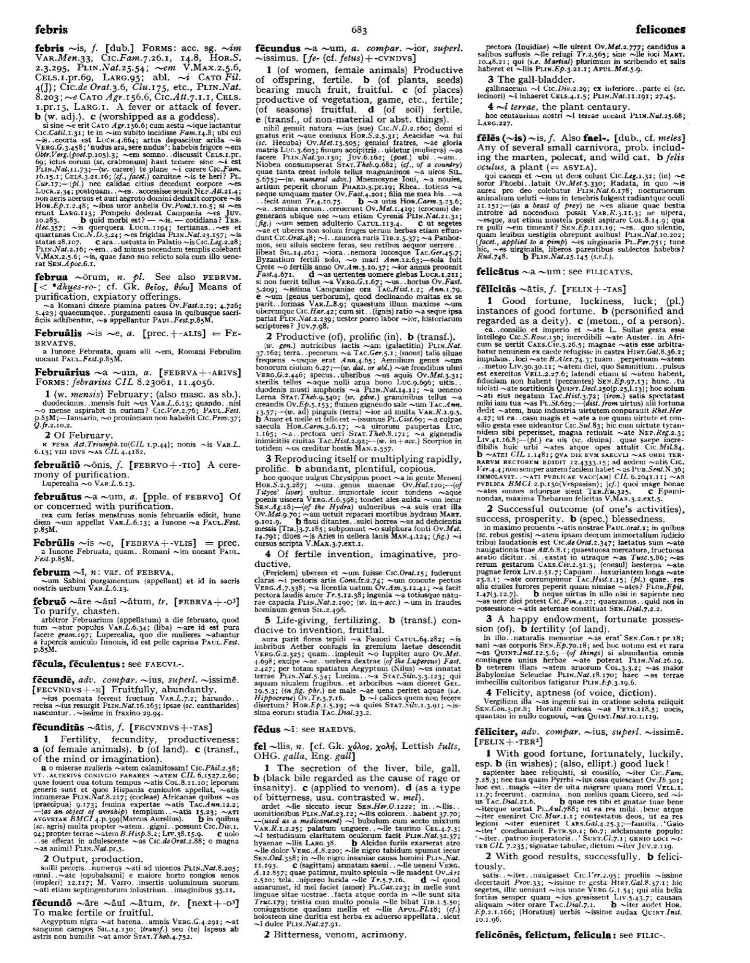 Page from the Oxford Latin Dictionary