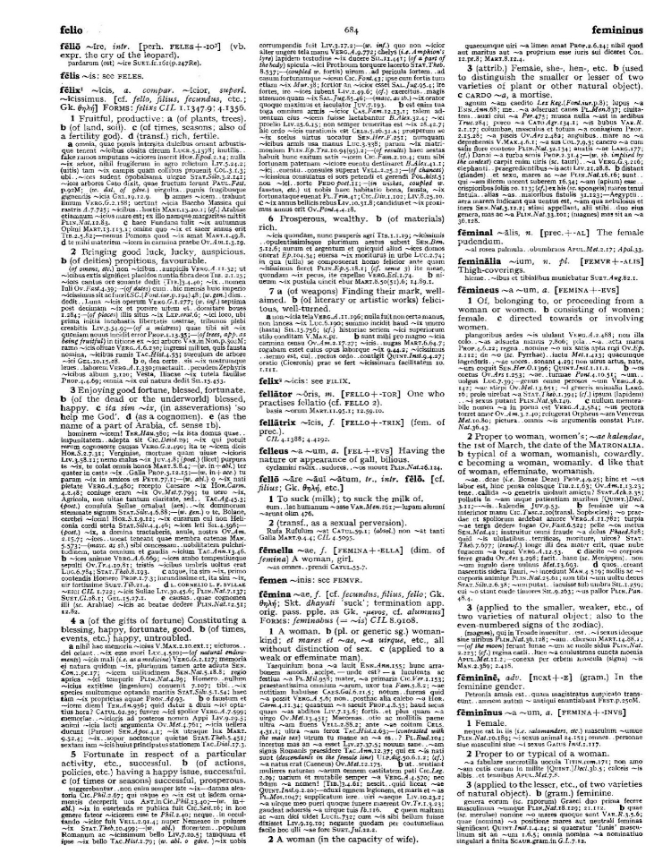 Page from the Oxford Latin Dictionary