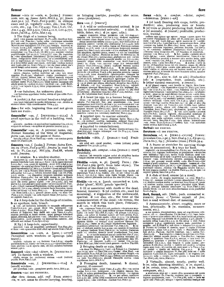 Page from the Oxford Latin Dictionary