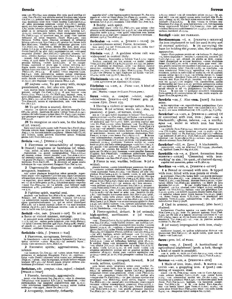 Page from the Oxford Latin Dictionary