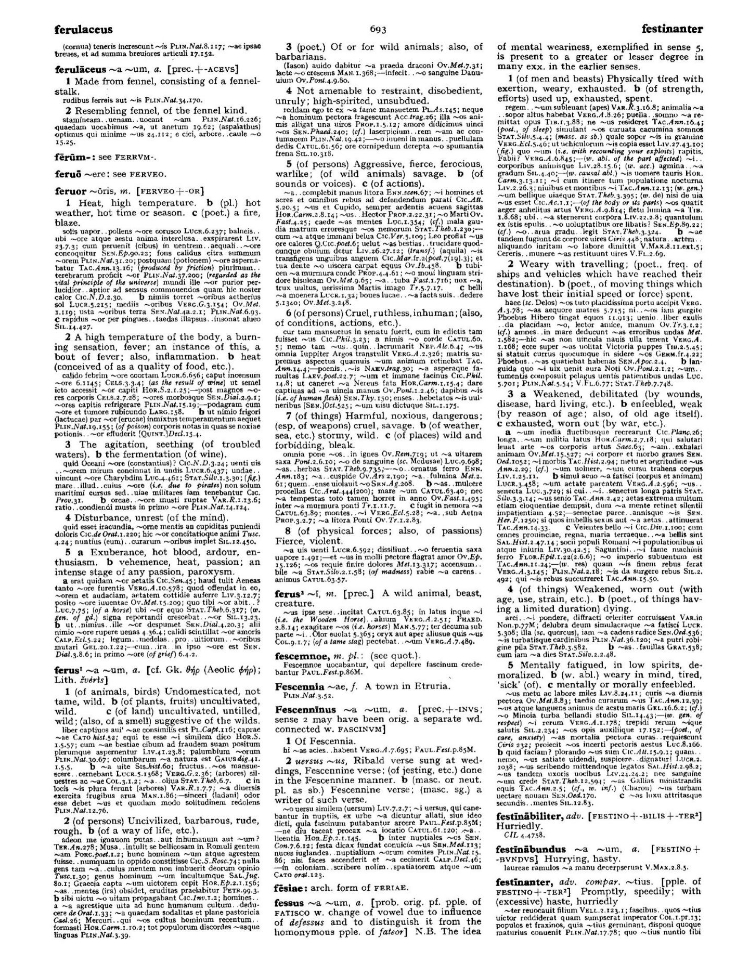 Page from the Oxford Latin Dictionary