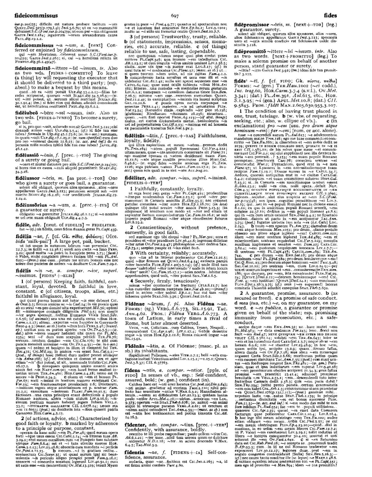 Page from the Oxford Latin Dictionary