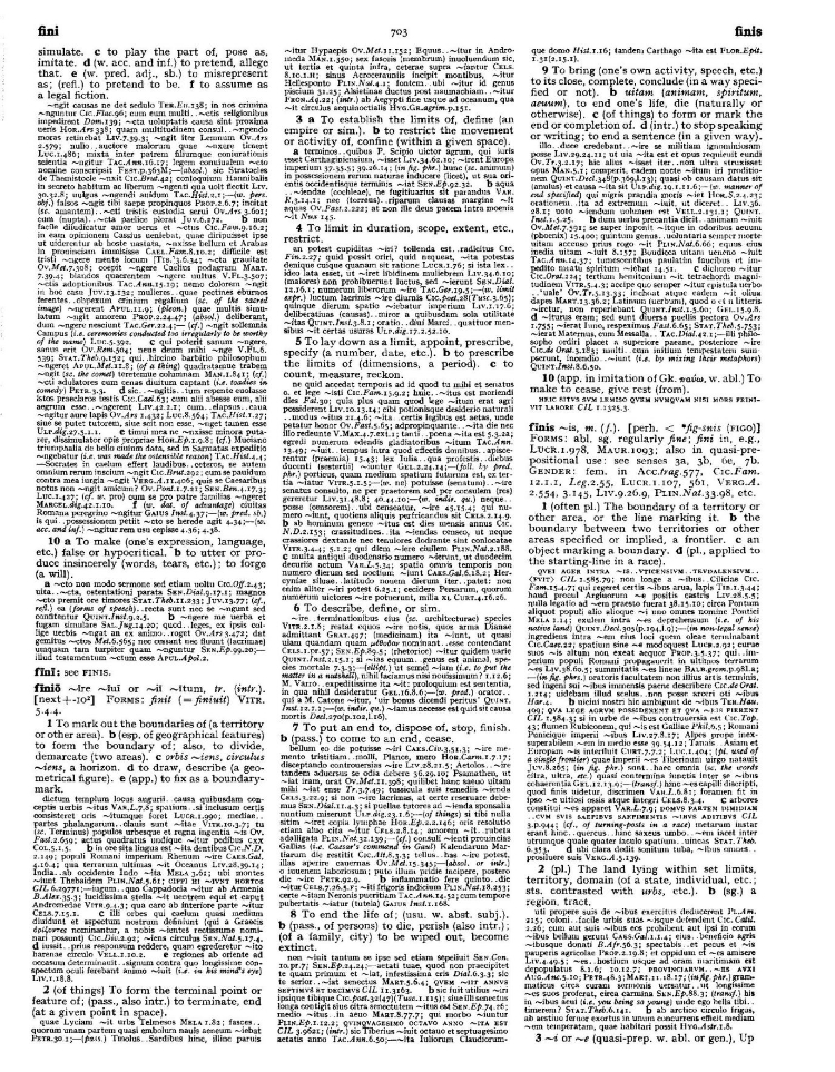 Page from the Oxford Latin Dictionary